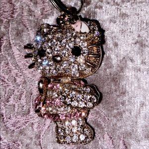 Hello Kitty rhinestone key chain.
